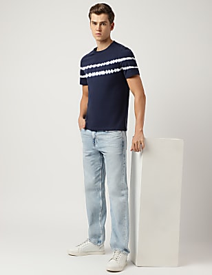 Pure Cotton Round Neck Printed T-Shirt