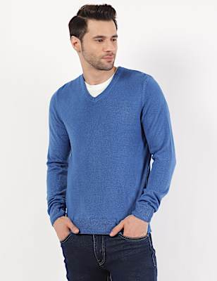 Pure Acrylic Plain V-Neck Cardigans