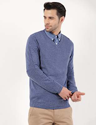 Pure Acrylic Plain V-Neck Cardigans