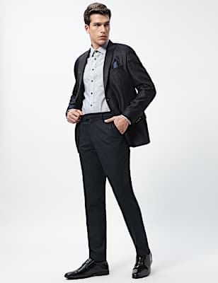 Slim Fit Stripes Mid Rise Trousers