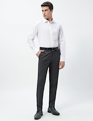 Slim Fit Mid Rise Trousers