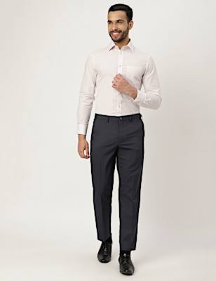 Regular Fit Crease Resistant Trousers