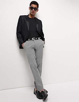 Mid Waist Tailored Fit Semi Formal Trousers
