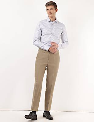Plain Regular Fit Trousers