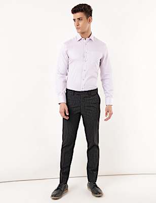 Slim Fit Striped Trousers