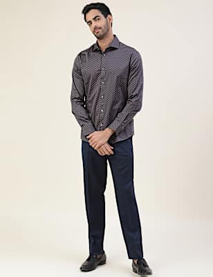 Premium Solid Sateen Regular Fit Trouser