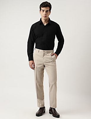 Crease Resistance Plain Trousers