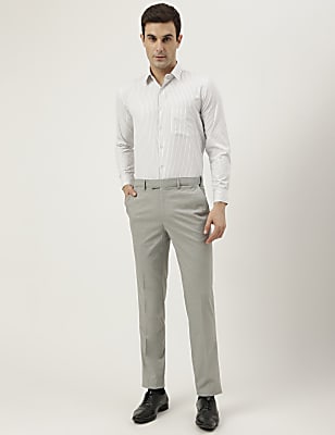 Slim Fit Textured Trousers