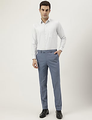 Slim Fit Textured Trousers