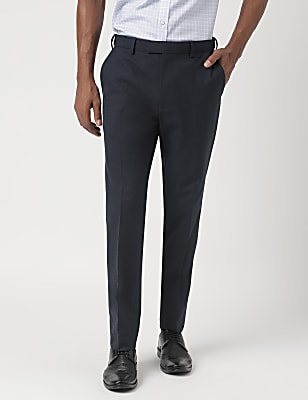 Tailored-Fit Bi-Stretch Textured Trousers