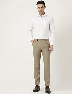 Slim Fit Solid Trousers