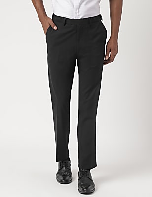 Slim-Fit Bi-Stretch Textured Trousers