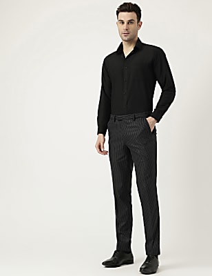 Slim Fit Striped Trousers