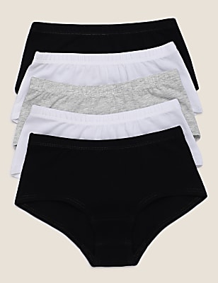 Pack of 5 Cotton Mix Plain Knickers