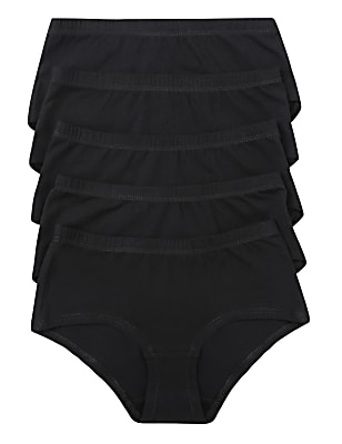 5 Pack Cotton Mix Plain Skinny Fit Panties