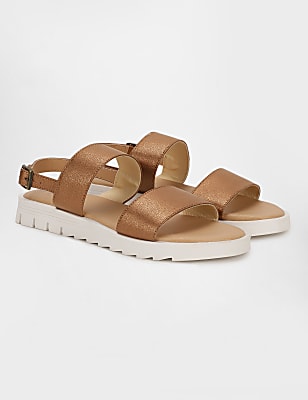 Girls Plain Buckle Flat Sandals