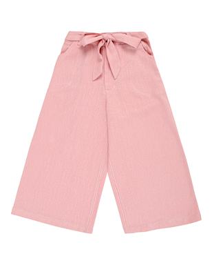 Flax Linen Mix Plain Regular Fit Culottes