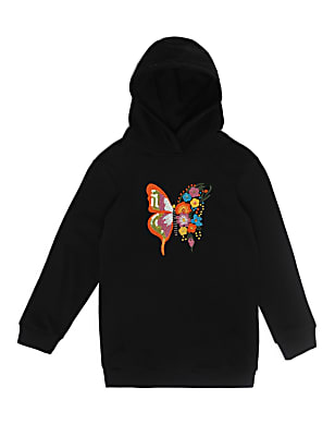 Cotton Mix Embroidered Hooded Dress