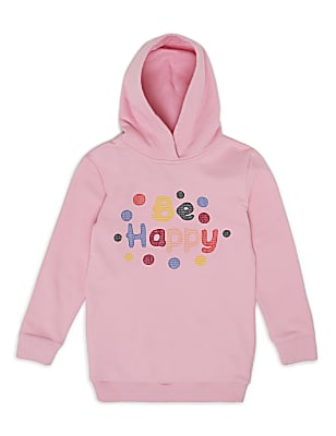 Cotton Mix Embroidered Hooded Dress