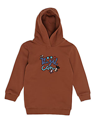 Cotton Mix Embroidered Hooded Dress