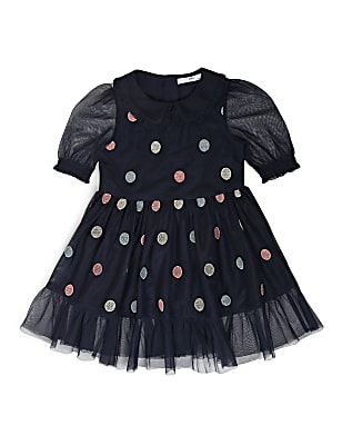 Embroidered Peter Pan Collar Dress