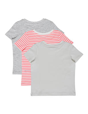 3 Pack Cotton Mix Round Neck T-Shirts