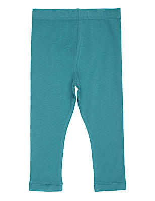 Cotton With Stretch Plain Leggings