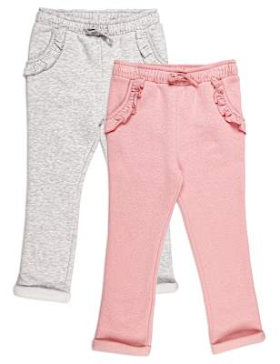 2 Pack Cotton Mix Plain Regular Fit Jogger