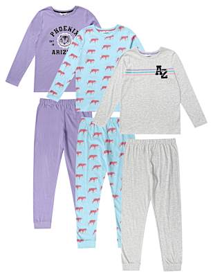 6 Pack Pure Cotton Round Neck Nightwear