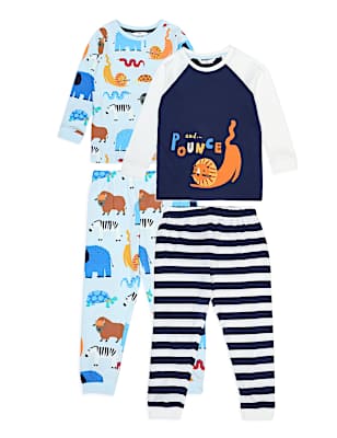 Pure Cotton Crew Neck Nightwear Set
