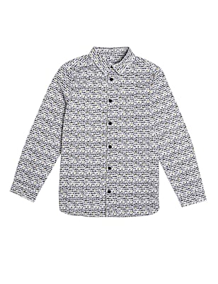 Pure Cotton Printed Spread Collar Shirt