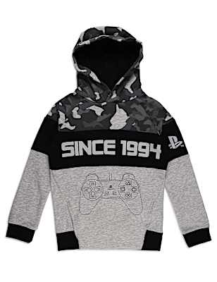 Cotton Mix Printed Hoodie Sweatshirt