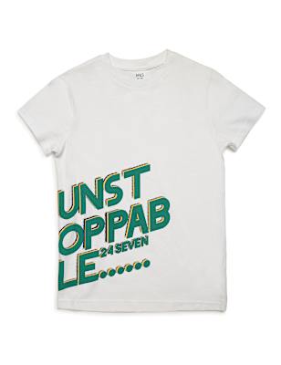 Pure Cotton Printed Round Neck T-Shirt