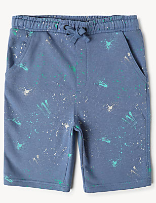 Cotton Mix Regular Fit Printed Shorts