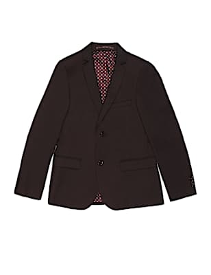 Plain Lapel Collar Blazer
