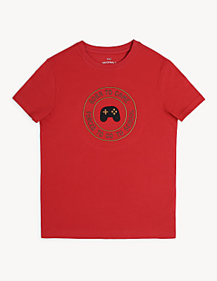 Pure Cotton Printed Round Neck T-Shirt