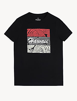 Pure Cotton Printed Round Neck T-Shirt