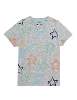 Cotton Mix Printed Crew Neck T-shirt
