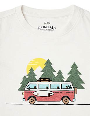 Pure Cotton Printed Round Neck T-Shirt