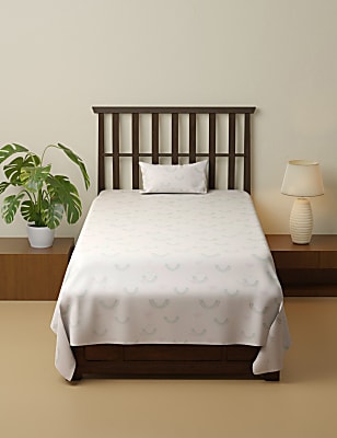 Pure Cotton Printed Single Bedsheet Set