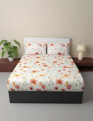 Pure Cotton Floral Bedsheet Set