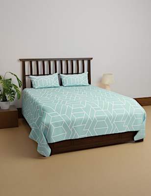 Cotton Mix Printed King Size Bedsheet Set
