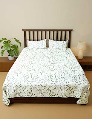 Cotton Mix Printed Super King Bedsheet Set