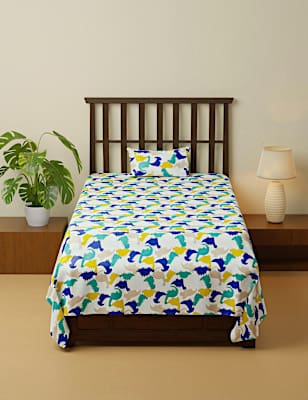 Cotton Mix Printed Single Bedsheet Set