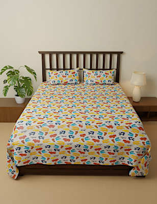 Cotton Mix Printed Single Bedsheet Set