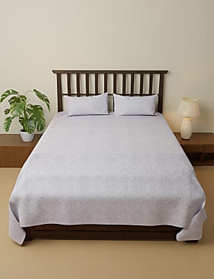 Pure Cotton Printed Double Bedsheet Set
