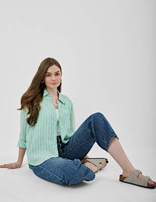 Pure Linen Striped Shirt