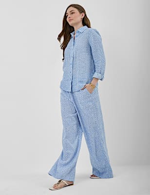 Pure Linen Printed Regular Fit Shirt