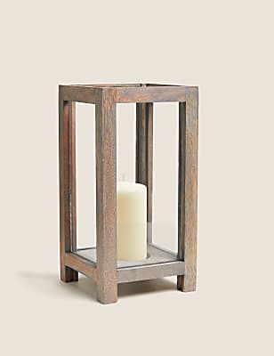 Wooden Small Hurricane Lantern