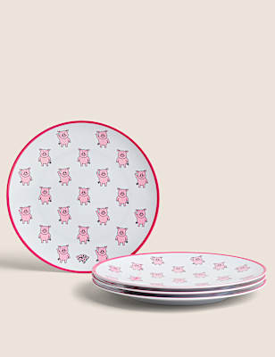 Set of 4 Percy Pig™ Dinner Plates